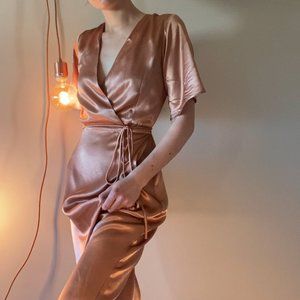 Lola Wrap Dress in Blush